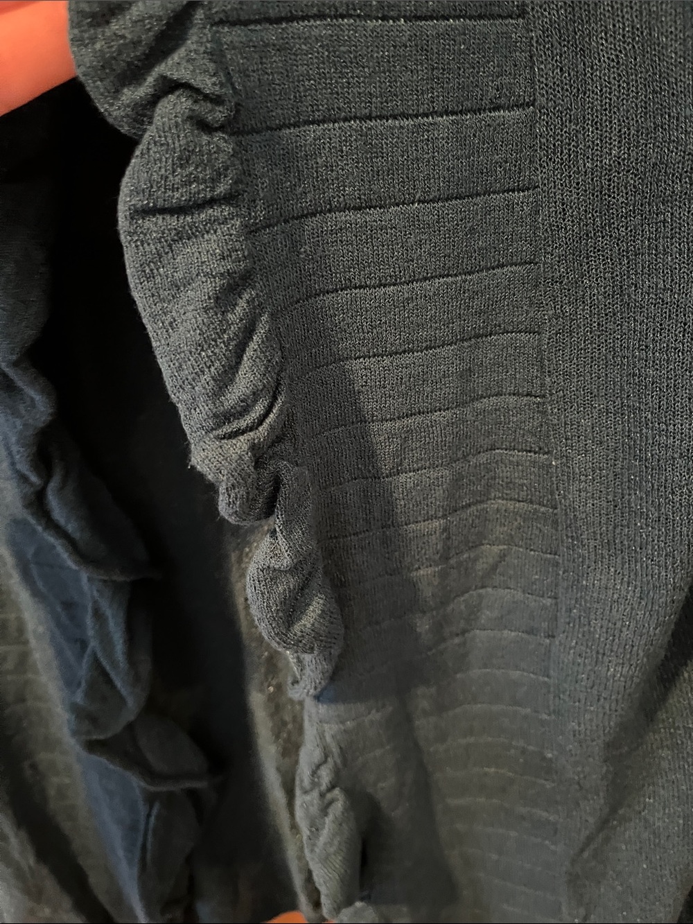 Dress Barn Open Front Ruffle Cardigan - Picture 5 of 6